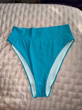 Aerie High-Rise Swim Bikini Bottoms in Turquoise
